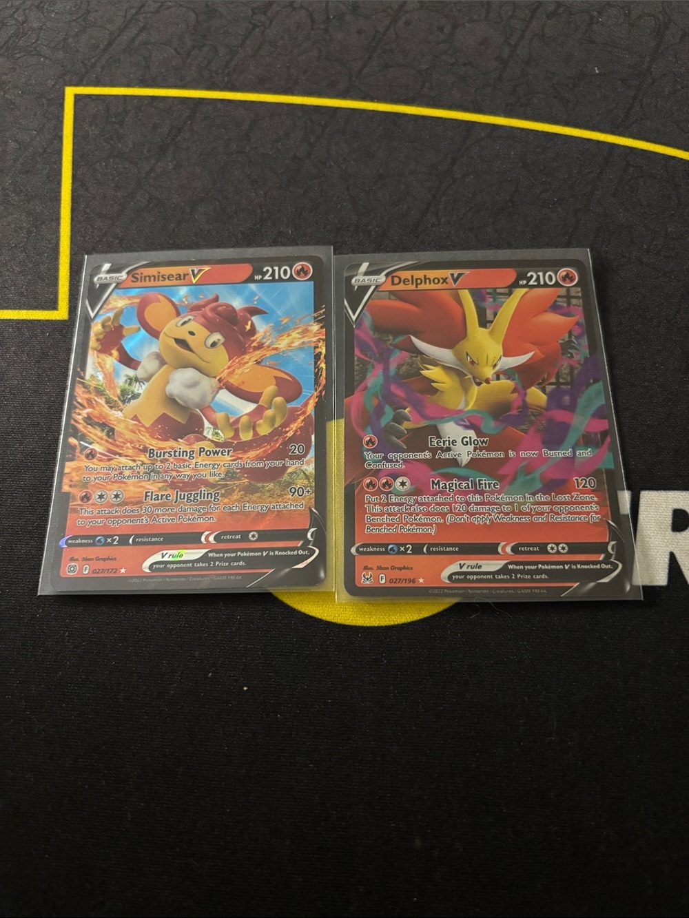 Pokemon Other Red Orange Black V Promo Card Lot